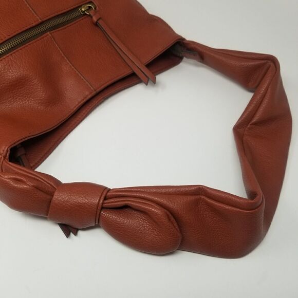 Brown Soft Faux Leather Shoulder Hobo Like Bag - Picture 6 of 13